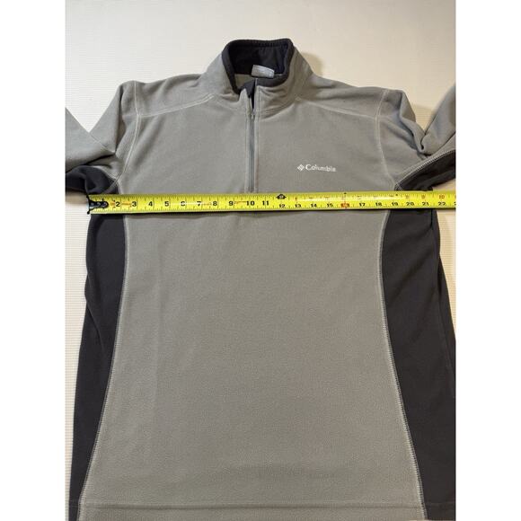Columbia Men’s Gray Fleece Pullover Medium Quarter Zip Long Sleeve Outdoor - Picture 4 of 9